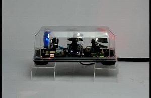 400mm Classical Rotating Strobe Lightbar Warning Lights Mini Halogen Emergency Light Bar with 2PCS Rotators