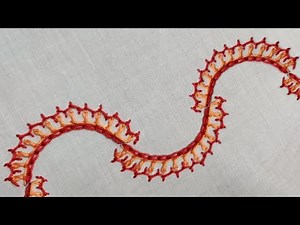 Simple & Unique Border Design for Dress Sleeves & Edges (Hand Embroidery)