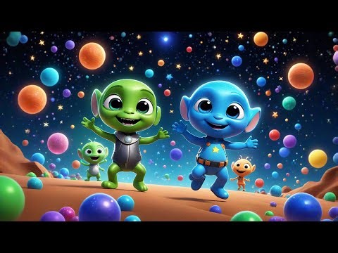 Seven Baby Aliens Zoom Through Space | Outer Space Counting Song for Kids | Nursery Rhymes