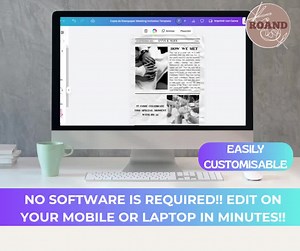 Printable Wedding Newspaper Program Canva Template, Newlywed Times Newspaper Wedding - Etsy