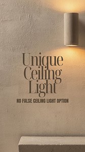NO FALSE CEILING LIGHT OPTION💡 No false ceiling? No problem! Here’s a chic lighting hack to elevate your ceiling and give it that luxurious, stylish touch you’ve been craving. CYLINDER LIGHTS: These are a game-changer for anyone who wants stylish ceiling lights without needing a false ceiling. Here’s why they’re a great option: -Versatile Installation: Can be installed directly on your ceiling, whether you have a false ceiling or not. -Size Options: Available in a range of sizes, from compact t