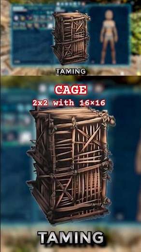 Yi Ling Taming Cage Build (2x2 Stone Trap) | ARK Survival Ascended