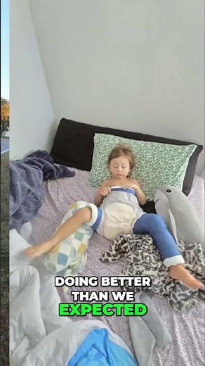 Drakester comes home from hip surgery with partial body Spica Cast