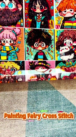 ZZ7264- graffiti Harry Potter cross stitch finished product. Here it comes.#PaintingFairy #CrossStitch #DIY