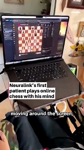 “It’s pretty cool, huh?” 🧠😍 Elon Musk’s brain-computer interface company, Neuralink, has shared a video showcasing the first human patient using its brain implant to control a cursor and play a game of chess. After a diving accident left him paralyzed eight years ago, 29-year-old Noland Arbaugh describes the Neuralink experience as something straight out of Star Wars - it’s “like using the Force.” Just by focusing on the screen, he can move the cursor anywhere he wants. | Cheddar Gadgets