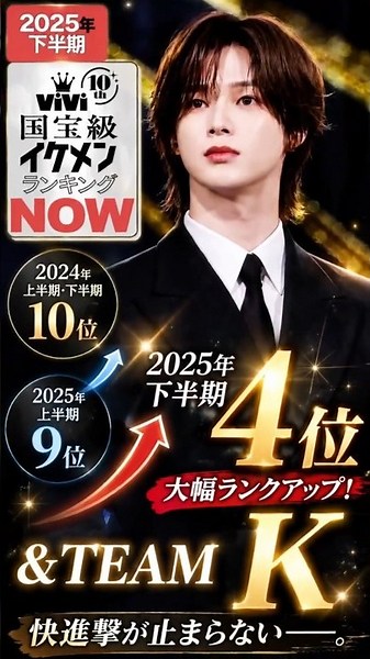 Kがついに4位へ…！ViVi国宝級イケメンランキングで大躍進✨#andTEAM #K #エンティーム #ケイ #ViVi国宝級イケメンランキング #国宝級イケメン#앤팀 #케이 #shorts