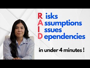 Risks Issues Assumptions Dependencies (RAID) in under 4 minutes!