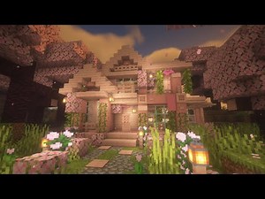 ˚♡🍒 Beautiful Cherry Blossom House - Minecraft Timelapse
