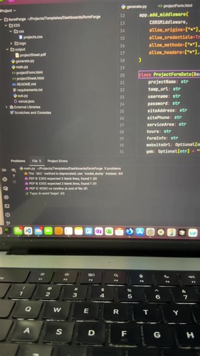 Form to PDF app that I made with Python using Weasyprint, Fast API and Jinja #pdf #workflow #automation #service #api