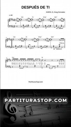 Despues de ti Partitura KAROL G ♪ #despuesdeti #karolg #partitura