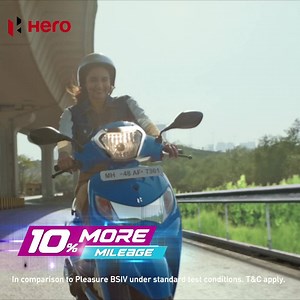 Light n zippy, 110cc Hero Pleasure⁺, now in a new chrome avataar, powered by the smart sensor Hero Xsens technology with Fi. | Hero MotoCorp