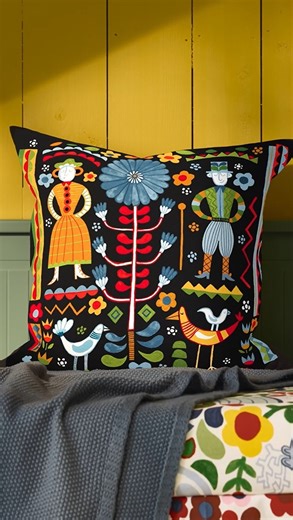 6.8K views · 32 reactions | If you’re a fan of traditional Scandinavian style, watch this cushion cover magically turn any room into a cosy space. Woven with years of tradition and craftsmanship, it comes packed with charm and Swedishness. | IKEA | Facebook