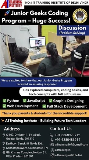 🚀 Junior Geeks Coding Program – Huge Success!