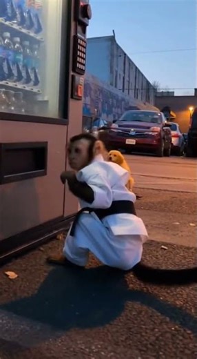Monkey Karate Master Caught Breaking Into Vending Machine
