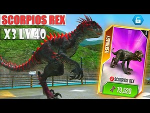 NEW HYBRID SCORPIOS REX X3 MAXED | JURASSIC WORLD THE GAME