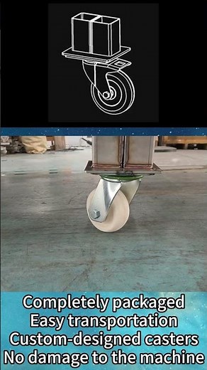 Commercial Conveyor Dishwasher Machine with Custom-designed Casters