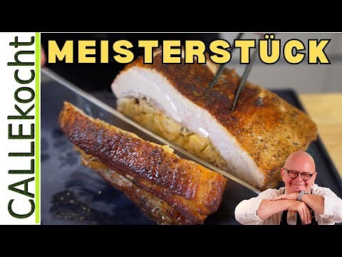 Gefüllter Schweinebraten mit 🍺Soße einfach selbermachen 🍽️DICKE RIPPE
