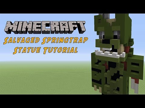 Minecraft Tutorial: Salvaged Springtrap (FNAF 6: Freddy Fazbear's Pizzeria Sim) Statue