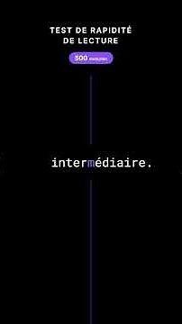 Niveau débutant, jusqu’à 800 mots par minutes. Premier exercice de lecture rapide et concentration.
