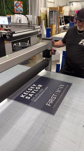 This is how we install vinyl onto dibond to make long lasting, and durable signage! - #signs #printshop | ARDOR Printing