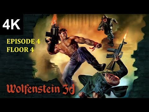 Wolfenstein 3D (PC) - Episode 4, Floor 4 | 4K 2160p | 60fps | ENG