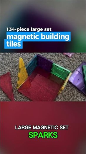 Magnetic Building Tiles, 134PCS Large Magnet Building Set,Magnetic Blocks, 3D STEM Stacking Toys,