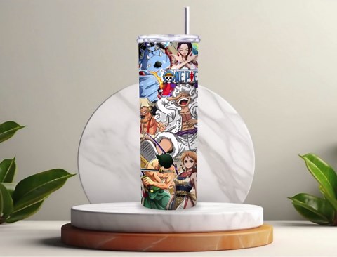 One Piece Anime Tumbler | Manga Collage, 20oz Stainless Steel Cup - Etsy