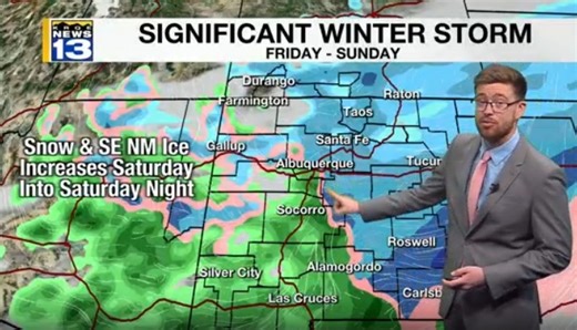 Winter Storm to bring heavy snow, rainfall and ice to New Mexico