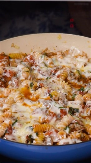 This Ground Beef Pasta Skillet is especially quick and easy and I even managed to sneak in some veggies. It’s cooked all in one pan in 30 minutes, it’s kid-friendly and absolutely delicious! . Find the full recipe by clicking my bio @fromvalerieskitchen and then clicking the blue link. Or copy the link below. . https://www.fromvalerieskitchen.com/cheesy-beef-skillet-pasta/ . #valerieskitchen #onepot #onepotpasta #easydinner #30minutemeals #easyrecipe | Valerie's Kitchen