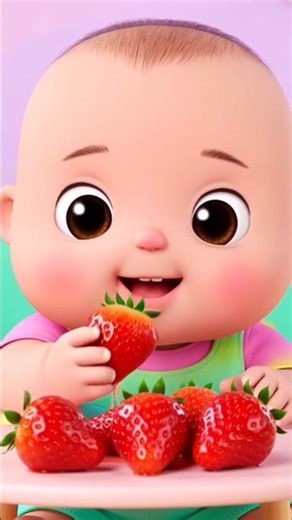 Cartoon eating strawberries | Cartoon eating food |Eating strawberry asmr |Strawberry 🍓 #asmr#shorts