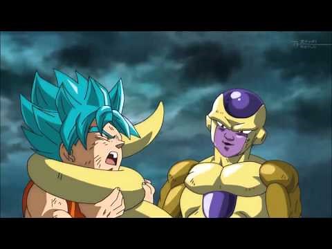 Freeza gut punches Goku