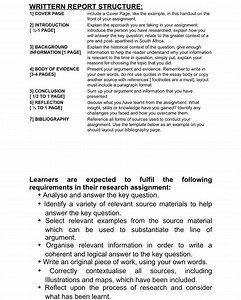 Written Report Structure for AssignmentInstructions:You are... | Filo