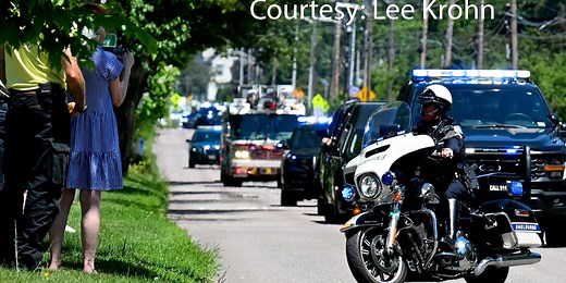 Police procession honors Shelburne police chief