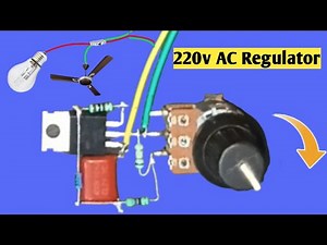 Top3 DIY 220v AC regulator circuit diagram| AC voltage adjustable controller| Speed Motor Controller