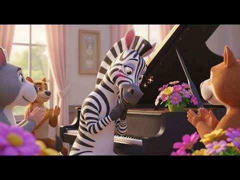 The Zebra Who Played Piano | Fun Nursery Rhyme and Learning Song for Kids