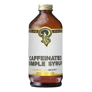 Portland Syrups - Caffeinated Simple Syrup - Premium Beverage Concentrate for a Boost of Clean Energy - Add to Soda, Cocktails, Tea, Coffee Drinks, and More - 12 oz with 24 Servings (Pack of 1)