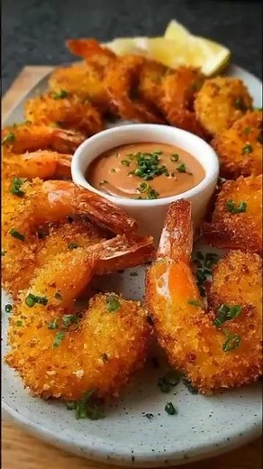 Crispy Shrimp Breaded in Minutes Crunchy Fried Shrimp Recipe #shrimp #crispyshirmp #recipe #shorts