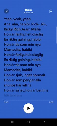 #habibi by #rickyrich #aramafia #ElectrifyTheMini #holidaymodeactivated #JDSummerDrip #fypfypfypfypfypfypfypfypfypfypfyp #fyp #spotifylyrics #spotify #spotify_changedlyrics