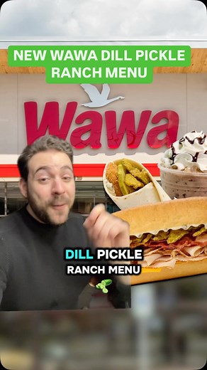 47K views · 146 reactions | Wawa just released a full Dill Pickle Ranch menu which adds new options for hoagies, pizza, quesadillas, and much more. The items are available now at most (if not all) Wawa locations for a limited time. Are you excited for the new Dill Pickle Ranch menu at Wawa? #wawa #fastfood #sandwiches #pickles #snack #pizza #ranch #lunch #foodstagram #eatingforinsta | snachwithzach | Facebook
