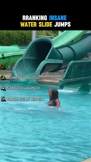 😱 INSANE Water Slide Jumps #shorts