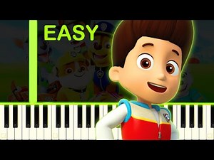 PAW PATROL ON A ROLL SONG - EASY Piano Tutorial