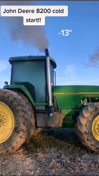 John Deere 8200 Cold Start at -13° | Tractor Sound Video
