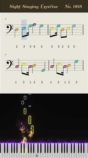 Daily Sight-Singing Exercise No.068 | Dotted rhythm and sixteenth notes