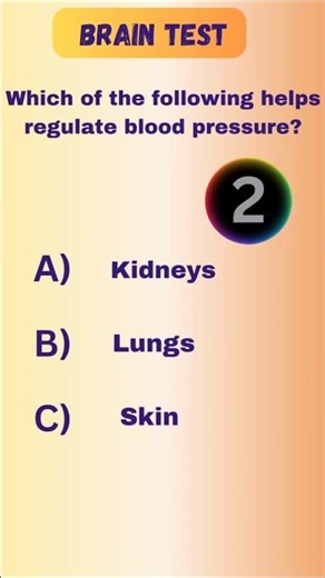 Can You Guess? 🩺 What Regulates Blood Pressure! | Quick Quiz