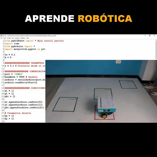 🤖 Aprende Robótica #robotica #electronica #mecatronica #arduino #python #esp32 #roboticoss