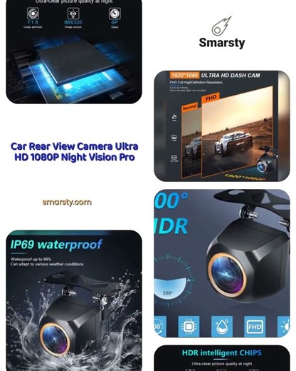 Car Rear View Camera Ultra HD 1080P Night Vision Pro