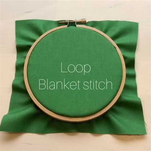 Elizabeth DeCroos, designer | Stitch of the day - loop blanket stitch This unusual stitch doesn’t have the same square look as the traditional blanket stitch.... | Instagram