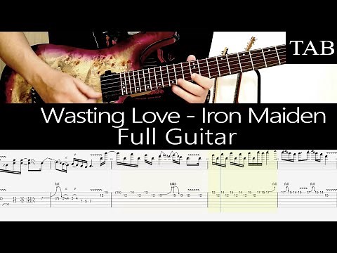 WASTING LOVE - Iron Maiden (Gers & Murray): FULL guitar cover + TAB
