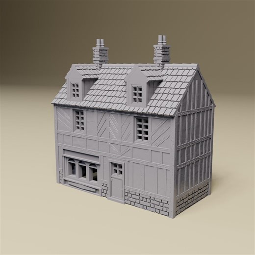 Lisieux Half Timber Normandy Houses | 15mm, 20mm, HO or 28mm Scale | WWII Tabletop Wargaming Terrain, Bolt Action, Flames of War - Etsy