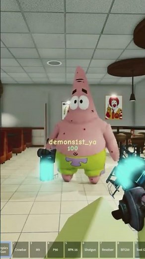 SpongeBob working at McDonald's